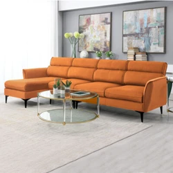[Free Combination] You can change the shape of the convertible sectional couch by moving the position of the chaise....