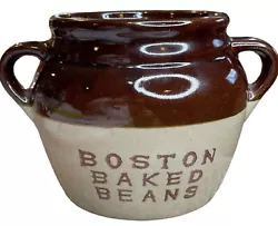 Vintage Boston Baked Beans Crock Pot Pottery Stoneware Maple Leaf Made By Monmouth U.S.A. Farmhouse & country...