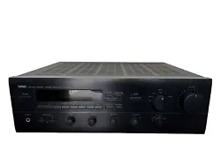 This Yamaha RX-570 stereo receiver delivers an unparalleled listening experience with its natural sound technology,...