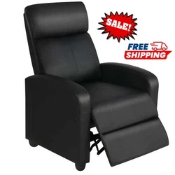 This recliner is built of high quality materials that are water-resistant and easy to clean. The upholstered faux...