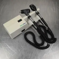 Item has been tested and has the following issue: Welch Allyn 23810 MacroView Otoscope Head has dents around light tip...