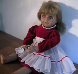 The Eyes on this Doll are BRIGHT red and very detailed.
