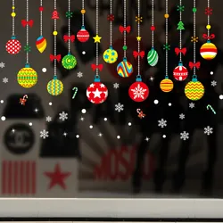The Christmas window stickers are made of safe PVC plastic, which are a kind of non-adhesive, removable, reusable...
