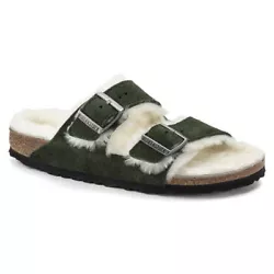 Footbed lining: shearling. Featured in genuine high-quality suede. Upper: suede. Suede is a split leather with a napped...