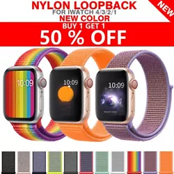 42mm 44mm band fit for wrist : 130-195mm. 1x Sport loop for apple watch (not include the watch ). Easy to insert and...