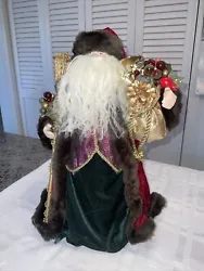 Old World Santa Claus St Nick Father Christmas Tree Topper Table top decor 16”. Approximately 16”, might have some...