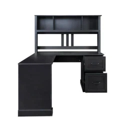 Large Working Space: The desk can easily accommodate your laptop, keyboard, books, files, desk accessories. Lower shelf...