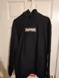 FW19 Supreme Bandana Box Logo Hooded Sweatshirt black XL Hoodie used once