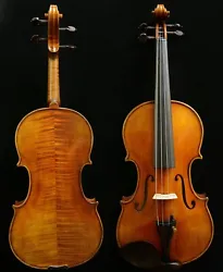 This is a beautifully hand made violin after Guarneri del Gesu 1743 Cannone Violin, it has projects powerful, open,...