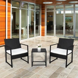 This Single 2pcs Coffee Table 1pc Exposed Flat Chair Three-Piece Set is a best choice for you. Its made of PE rattan...