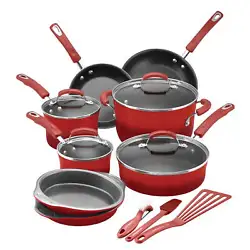 Durable nonstick interiors provide superior food release and make cleanup a breeze. Comfortable handles are double...