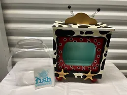 UNIQUE STYLE FISH NETWORK FISH BOWL WITH DECORATIVE FRAME!!