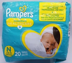 Pampers Swaddlers Diapers Size Newborn Girls or Boys Up to 