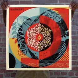 This Obey Giant Global Harmony Print Signed Poster by Shepard Fairey is a stunning piece of modern art. Created using...