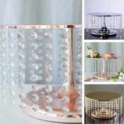 Show off your sweets and desserts in style with these charming cake stands with crystal pendants! Perfect for all...