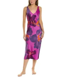 About the brand: Sleep and loungewear inspired by the east.. Majestic Orchid Gown in sugar plum with adjustable...