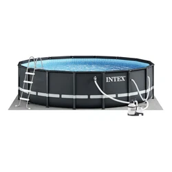 The whole family will love spending hours splashing or relaxing in your above-ground pool. Includes Intex Krystal Clear...