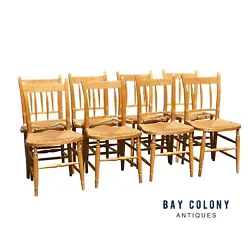 Out of all the sets that are known to exist expertly grain painted chairs and solid tiger maple chairs command the...