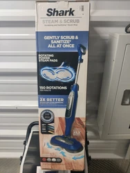 Shark Steam & Scrub Scrubbing & Sanitizing Rotating Steam Mop Color Blue New.