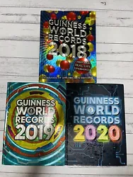 Lot Of 4 X Guinness World Records 2017, 2018, 2019, 2020 Hardcovers