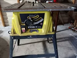 ryobi 10 inch table saw. Condition is Used. Shipped with USPS Ground Advantage.