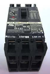 Motor Circuit Interrupter. 2A Three-Pole. Molded Case Circuit Breaker. Removed From Light-Duty Indoor Panel. Sold...