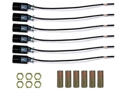 Fits E12 light bulb bases (night light, candelabra, chandelier bulbs). Includes threaded hickey bracket tapped 1/8IP...
