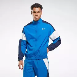 Not feeling the gym vibe today? Take your training outside in this mens Reebok jacket. Speedwick moves sweat away from...