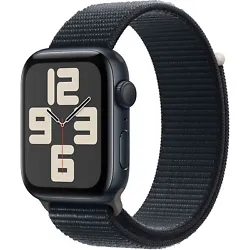 Apple Watch SE GPS (2023) Midnight Aluminium Bracelet Sport Loop Midnight 44 mm - Montre connectée - Aluminium -...