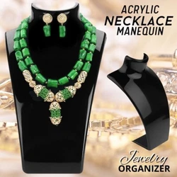 Acrylic Display Stand Necklace Pendant Bust Mannequin Earring Jewelry Chain Show. Organize jewelry: This acrylic...