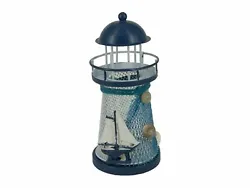 ~ Light Blue Lighthouse Nautical Decor. ~ Creates a stunning display of light and shadow; Fabulous decor. ~ Size: 6