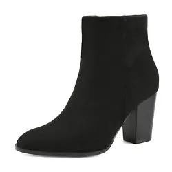 Classic clean sleek look in these posh booties. Durable outsole and soft insole, fashionable almond toe. Shaped with...