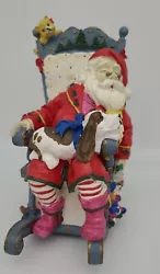 Santa Sleeping Rocking Chair Music Box   7 1/2