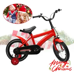Childrens Bicycle with Training Wheels. Thoughtful Handle Design: This bike is thoughtfully designed with a handle at...