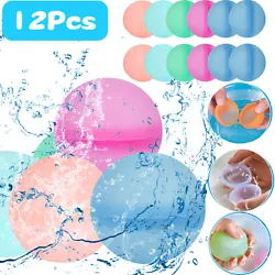 Convenient Water Balloons: Fill water within seconds. Lightweight, reusable, and easy to carry and collect. 12 Water...