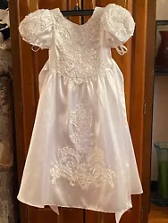 Flower Girl/Princess Dress Size 3 with Tiara, 100% Polyester.