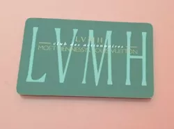 Carte Actionnaires LVMH Club VIP - Moët Hennessy Louis Vuitton.  Ancienne carte VIP du club des actionnaires LVMH  ...