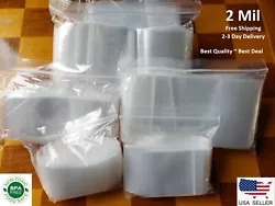Premium quality clear reclosable poly bags. 2 Mil Resealable Lock Bags. 2 mil thickness. You are buying new, high...