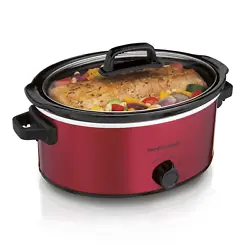 It will hold a 6 lb. chicken or a 4 lb. roast and serve 7+ people. The removable stoneware crock and glass lid are both...