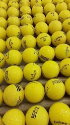50 Yellow Mix Range Balls AAA Used Practice Golf Balls.
