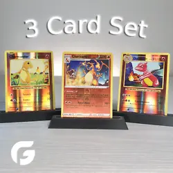(Reverse Holo Cards of Charmanders evolutions! Great addition to any collectors set. 1 Charmander - Reverse Holo -...