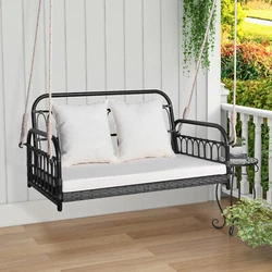 Color of PE Wicker: Mix Gray  Color of Cushion: Off White  Material: PE Wicker, Metal, Hemp, Polyester, Sponge  Overall...