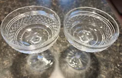 Set of 2 Waterford Crystal Castletown Sherbet Champagne Glass Pair...5.5 tall and 3-7/8 wide ..no damage