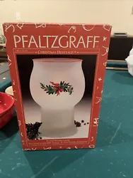 Pfaltzfraff Christmas Heritage 8” Frosted Floating Candle Frosted Holly Berry. This item is brand new in its original...