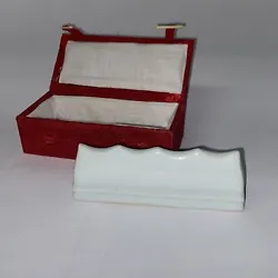 Chopstick Ceramic Holder With Box. Condition is 