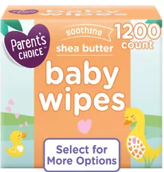 Parents Choice Shea Butter Baby Wipes 1200ct are unique cloth-like wipes that are strong, yet very soft. Enriched with...