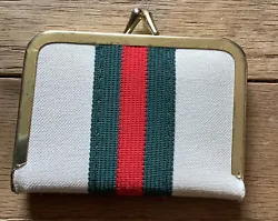 Vintage Gucci 1960s Gucci Stripe Travel Sewing Kit - Red Ivory Green RARE. Comes with:1 Gucci sewing coin purse1 Mini...