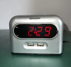 Sharp Interek SPC189 Digital Alarm Clock, 2x2 USB Charging Ports, Snooze Feature, Tested & Works, Easy To Set....
