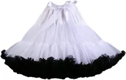 【ELASTIC BELT 】- The waistband of tutu tulle skirt is made of elastic, Lacing on the waist is decoration, it cant...