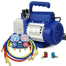 Rotary Vane Deep Vacuum Pump Features 1 x 1/4 HP 3.5 CFM Rotary Vane Deep Vacuum Pump. Diaphragm valves with swivel...